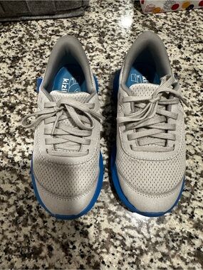 Kamik Gray and Blue Kids Sneakers with Easy-Lace Design